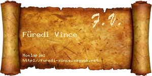 Füredi Vince névjegykártya